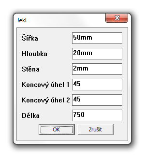 Kreslení profilů pomocí pluginu 3E Parametrické Tvary pro SketchUp
