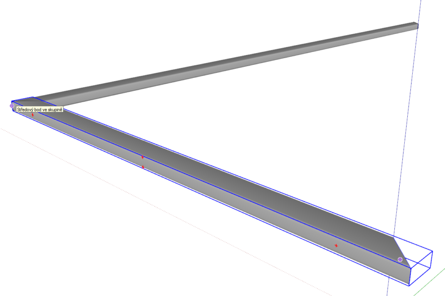 Nástrojem Posun (Move) můžeme díky malým červeným křížkům natočit profil do správné polohy