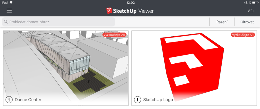 SketchUp Viewer - snadné prohlížení 3D modelů SketchUp na mobilních zařízeních