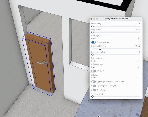 SketchUp 2026 - Živé komponenty Scale