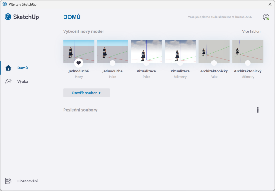 SketchUp 2026 - Domů