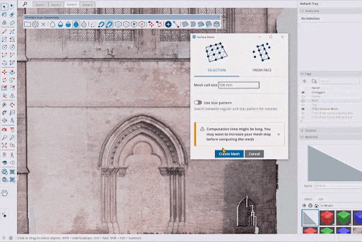 SketchUp 2026 - Generování síťových ploch